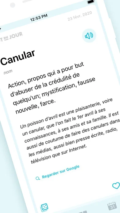 Mot du jour — Daily French app screenshot 2