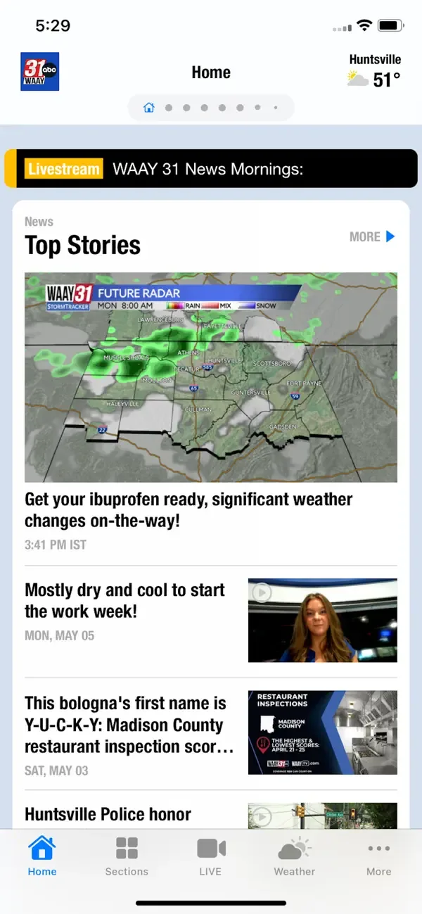 WAAY TV ABC 31 News screenshot 2