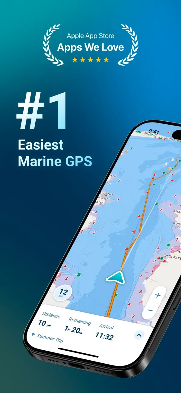 Wavve Boating: Marine Boat GPS screenshot 1