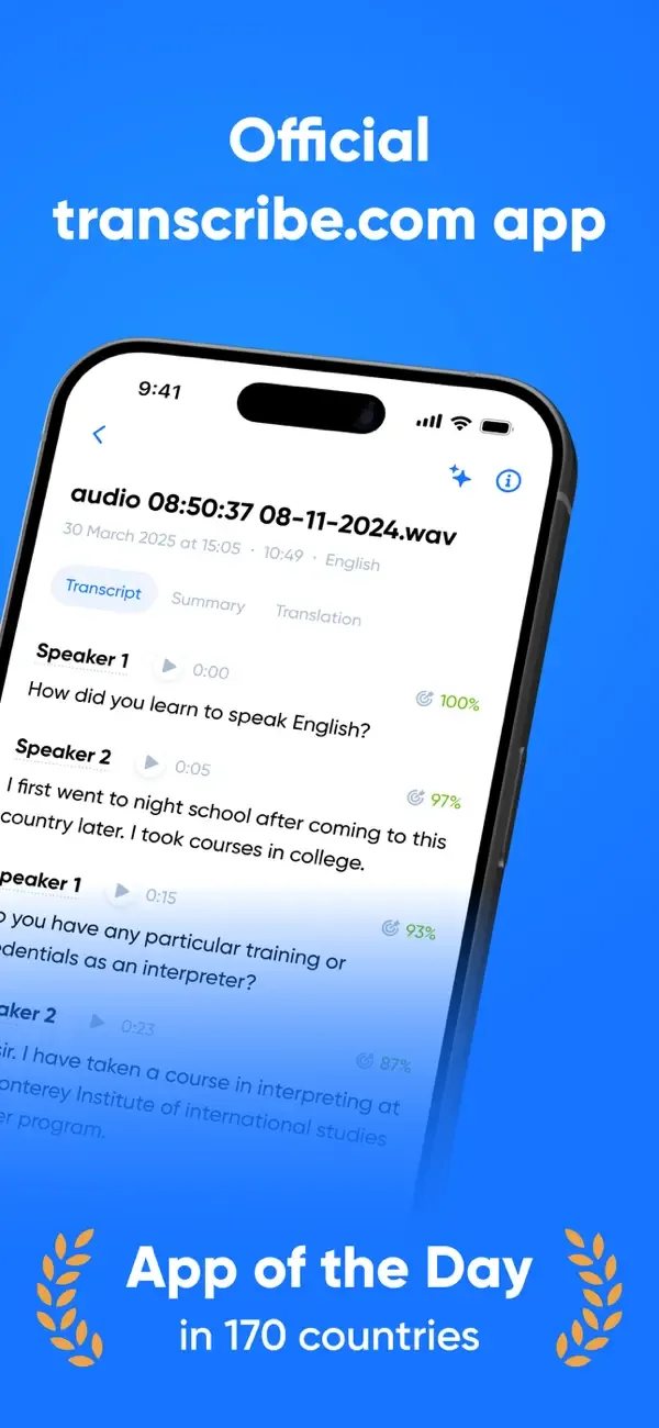 Transcribe - Speech to Text screenshot 2