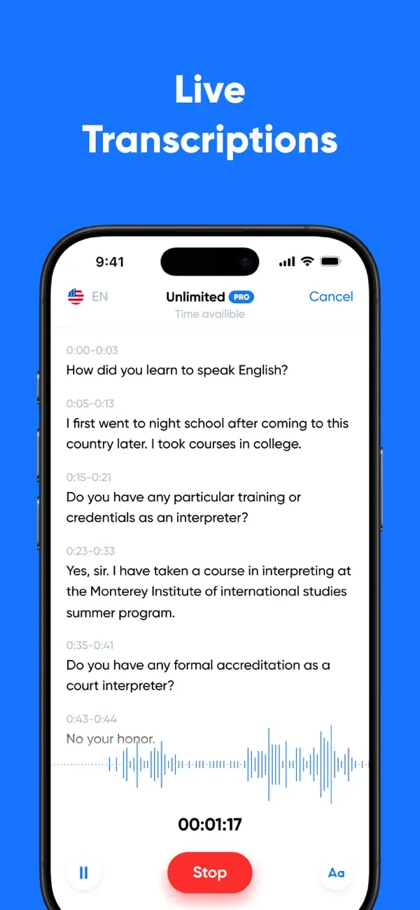 Transcribe - Speech to Text screenshot 3
