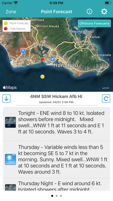 NOAA Marine Forecast & Weather screenshot 1