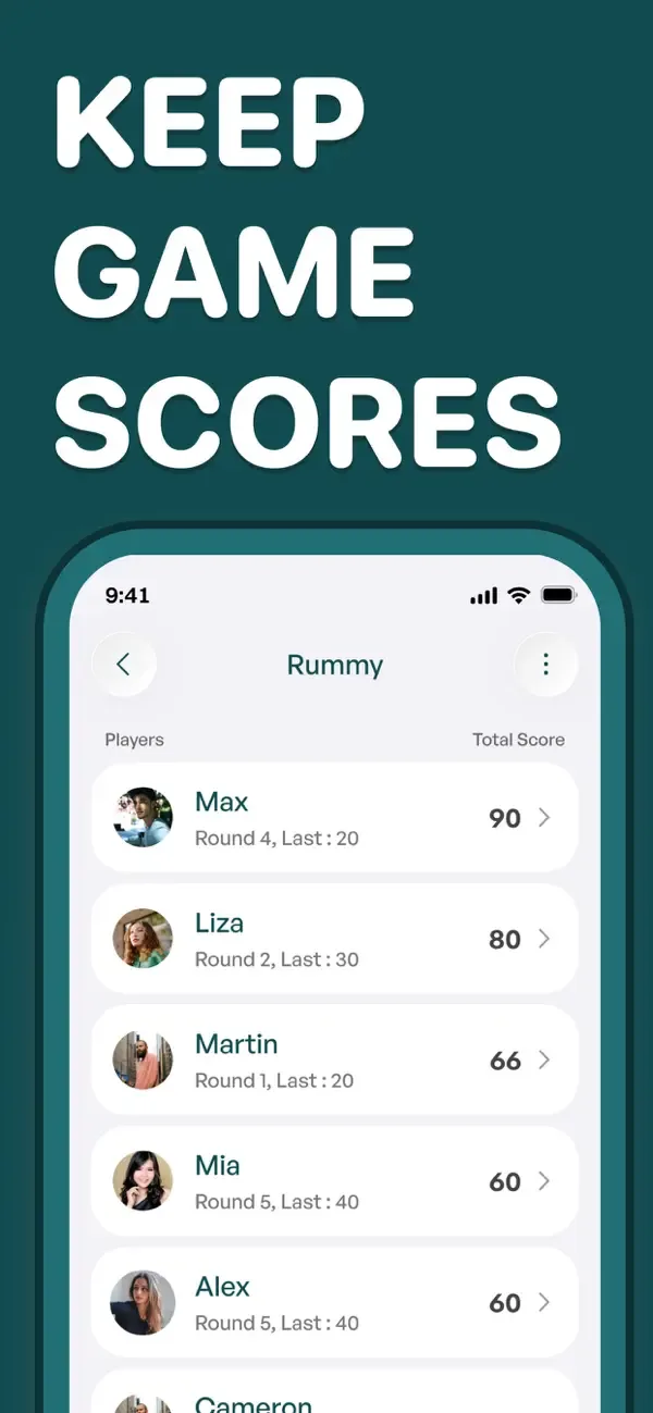 Score Keeper for Game Night screenshot 1