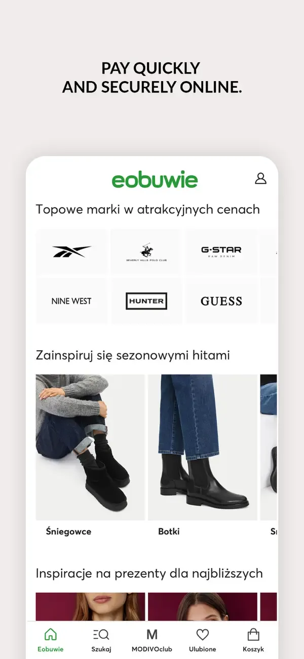 efootwear.eu online shoe store screenshot 5