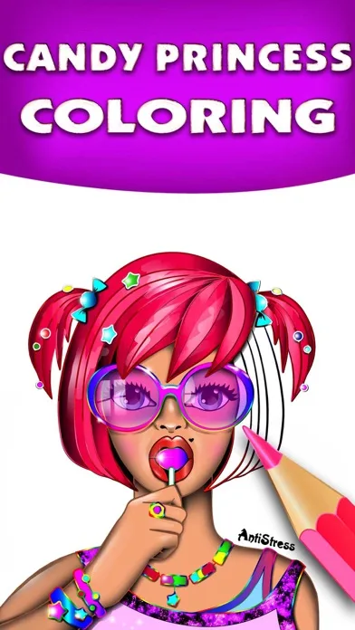 Candy Princess Adult Coloring screenshot 1