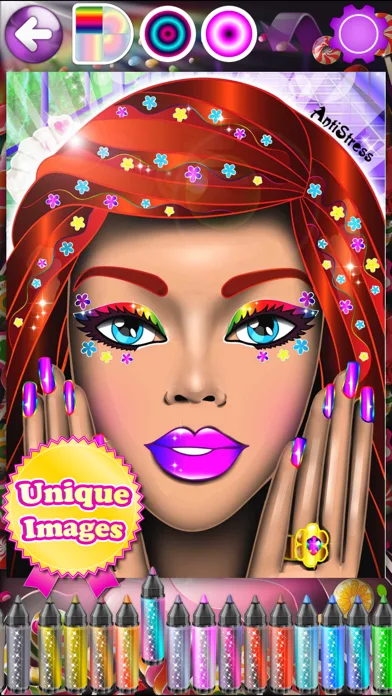 Candy Princess Adult Coloring screenshot 2