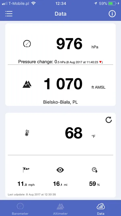 Barometer & Altimeter & Thermo screenshot 2