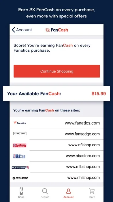Fanatics NBA Shop screenshot 3