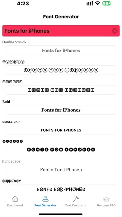 Font Generator - Cool Fonts screenshot 2