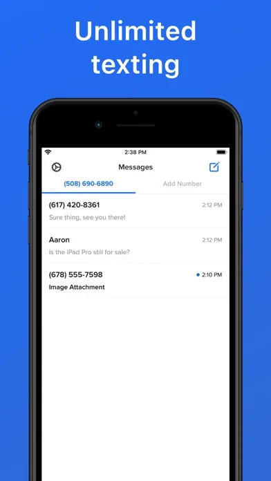 Second Texting Number screenshot 3