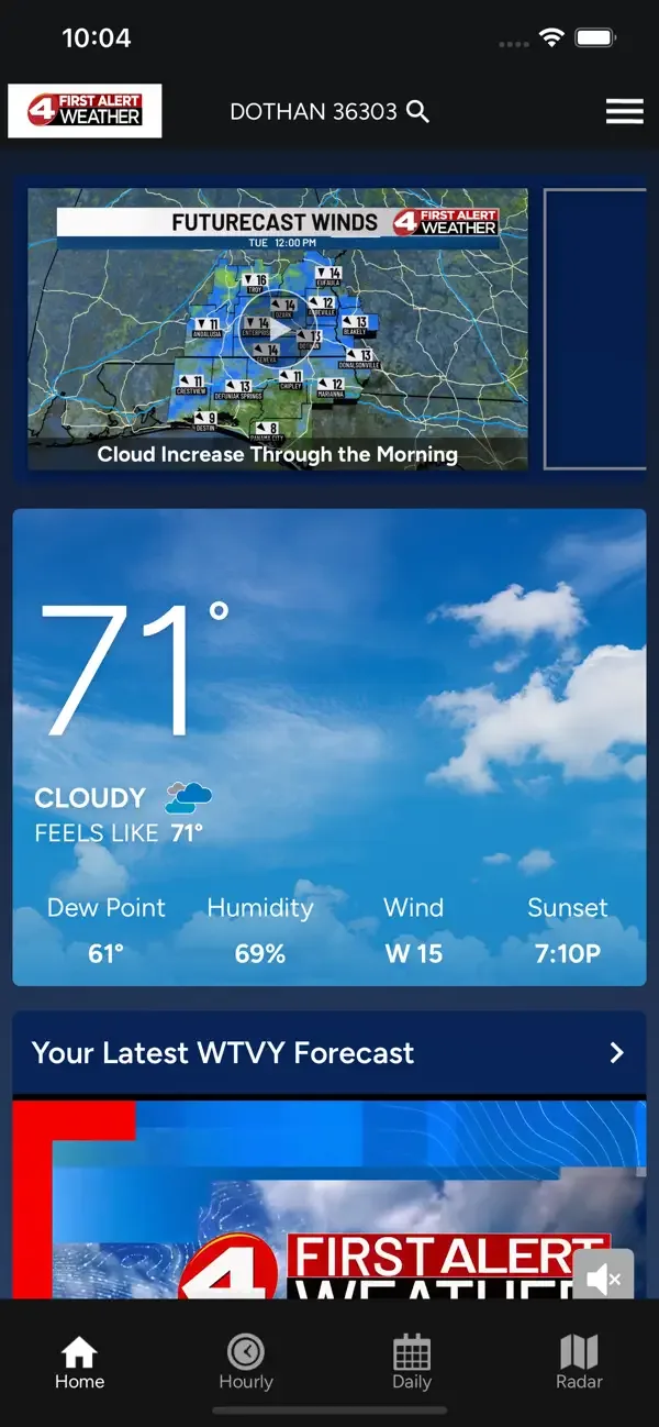 WTVY-TV 4 First Alert Weather screenshot 1