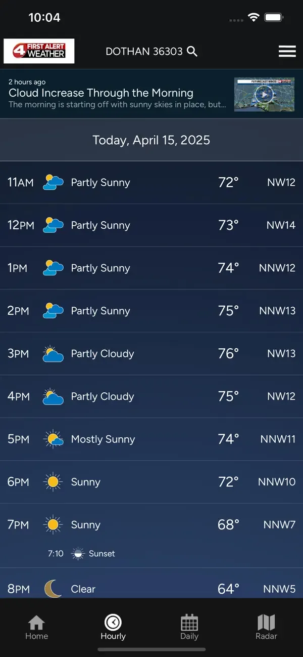 WTVY-TV 4 First Alert Weather screenshot 2