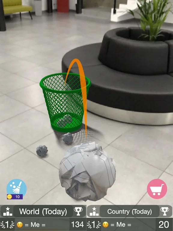 Paper Bin AR - paper throw screenshot 3
