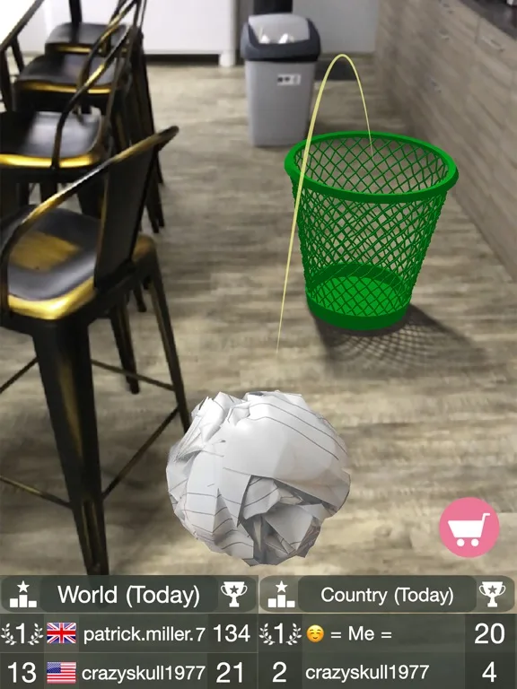 Paper Bin AR - paper throw screenshot 4