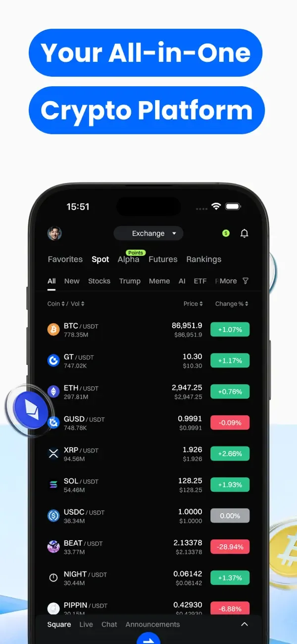 Gate: Trade BTC & ETH screenshot 2