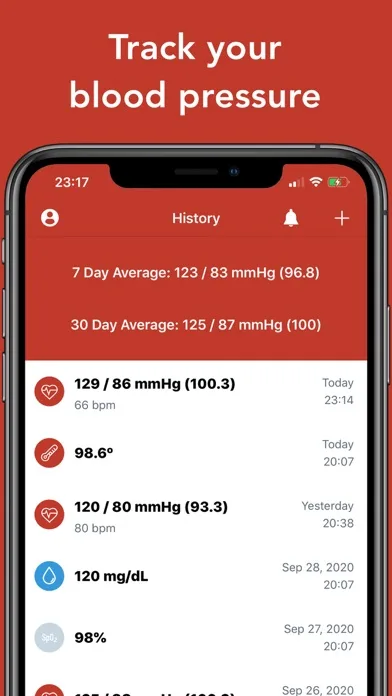 Blood Pressure Tracker • screenshot 1
