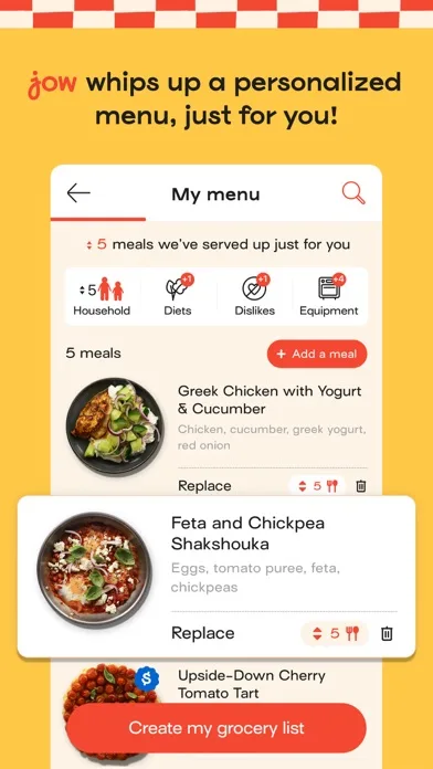 Jow - easy recipes & groceries screenshot 2