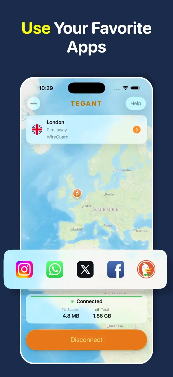 Tegant VPN • Unlimited Proxy screenshot 5