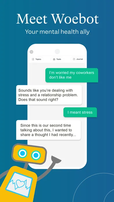 Woebot: The Mental Health Ally screenshot 1
