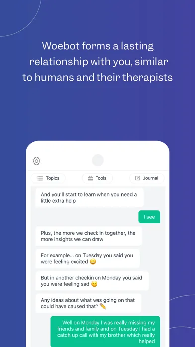 Woebot: The Mental Health Ally screenshot 4