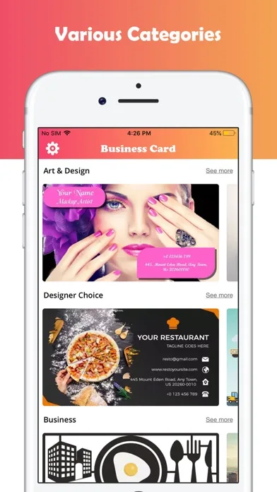 Business Card Maker! screenshot 1