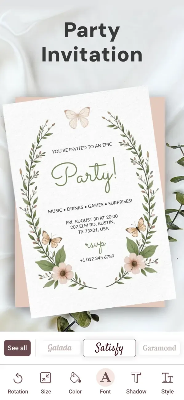 Invitation Maker & RSVP Cards screenshot 2