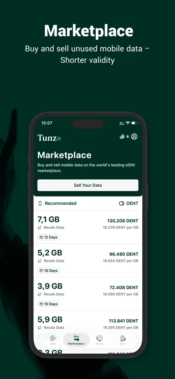 Tunz: Global eSIM For Travel screenshot 3