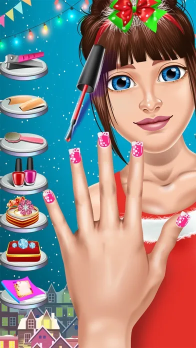 Christmas Hair Nail Salon Game screenshot 5