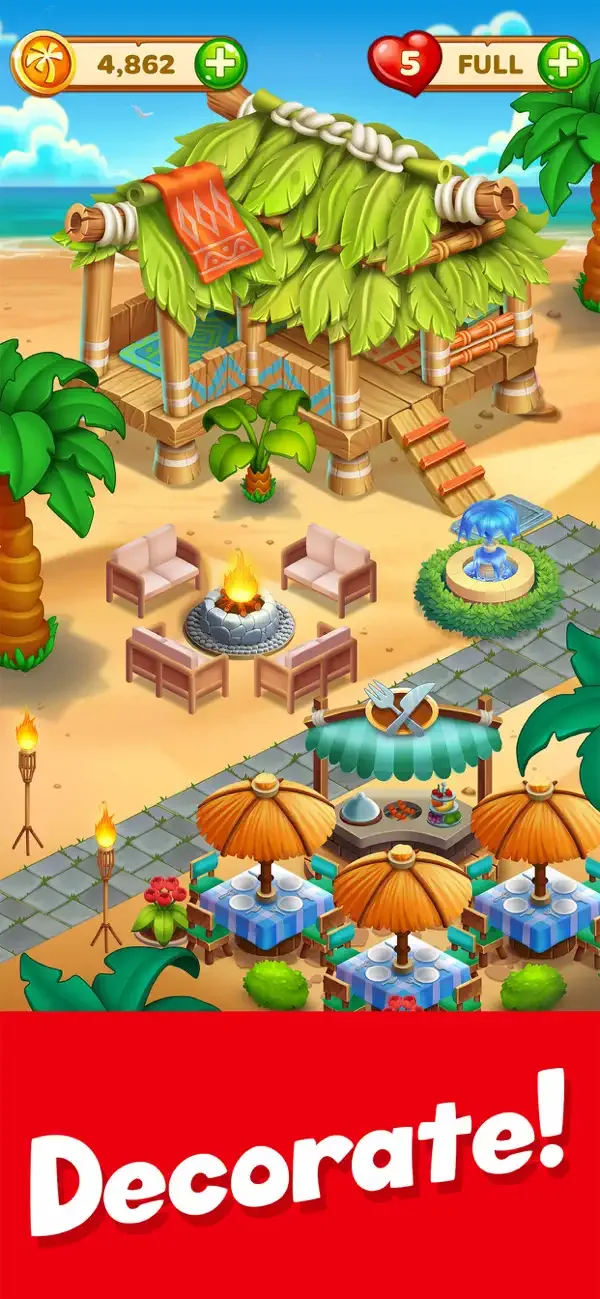 Tropic Trouble Match 3 Builder screenshot 4