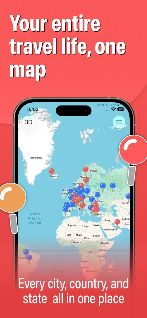 Pin Traveler: Track Travel Map screenshot 1