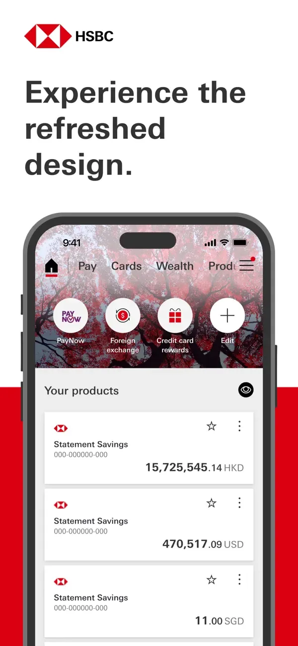 HSBC Singapore screenshot 1