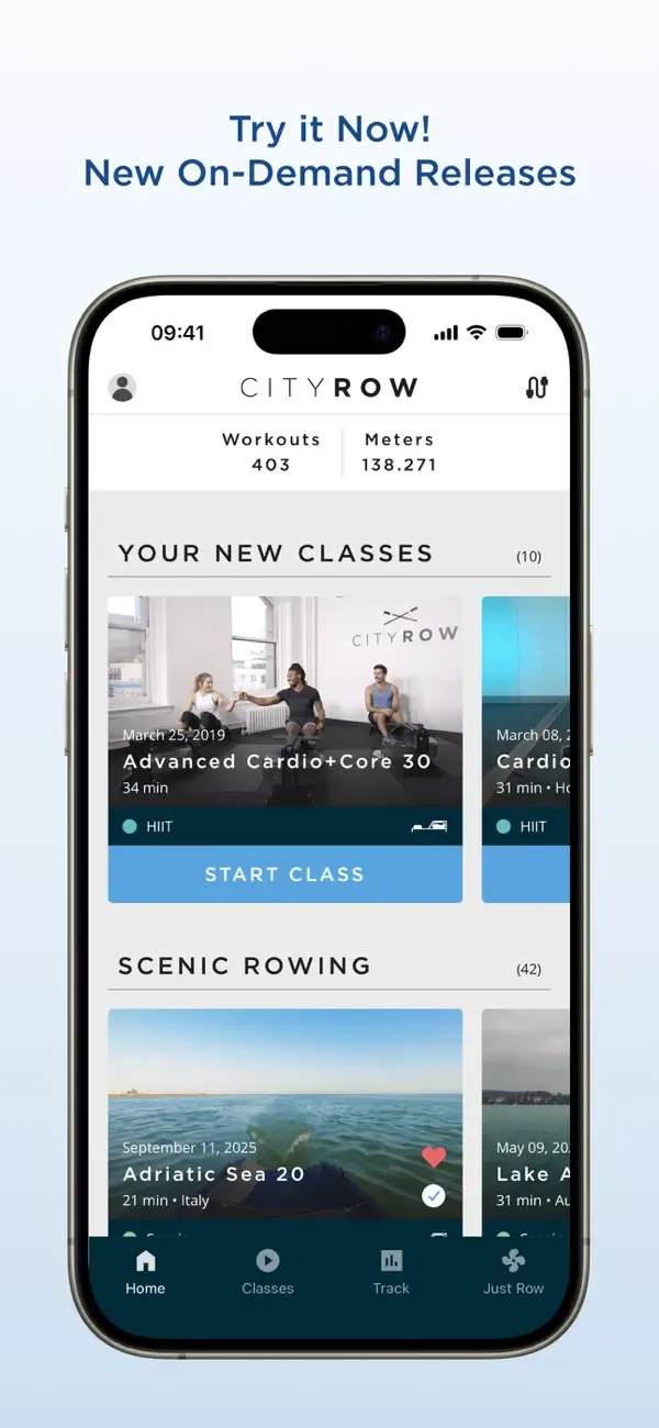 CITYROW: at home fitness screenshot 1