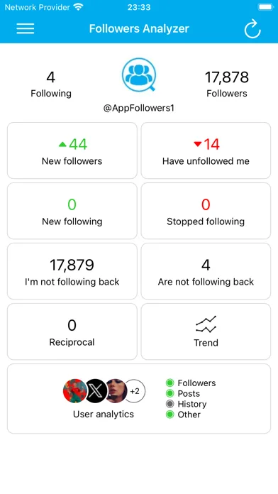 Followers Analyzer for Twitter screenshot 1