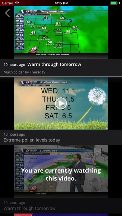 WIBW 13 Weather app screenshot 2