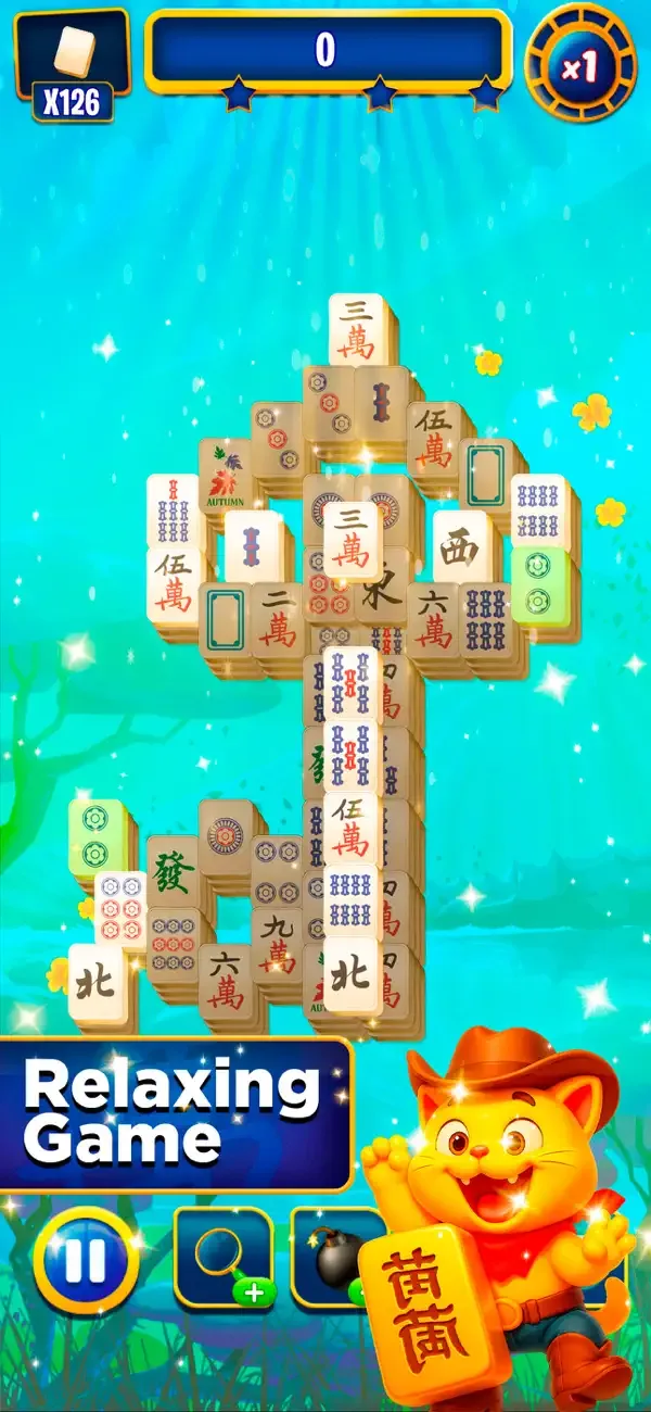 Lucky Cat Mahjong Solitaire screenshot 1