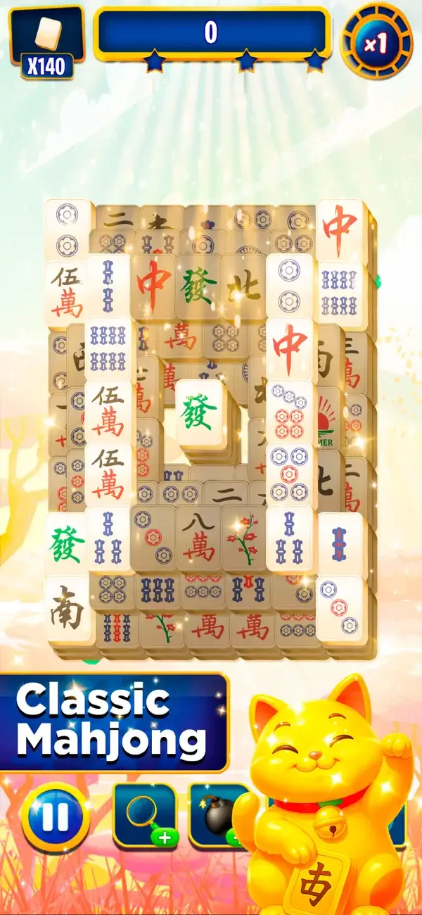 Lucky Cat Mahjong Solitaire screenshot 2