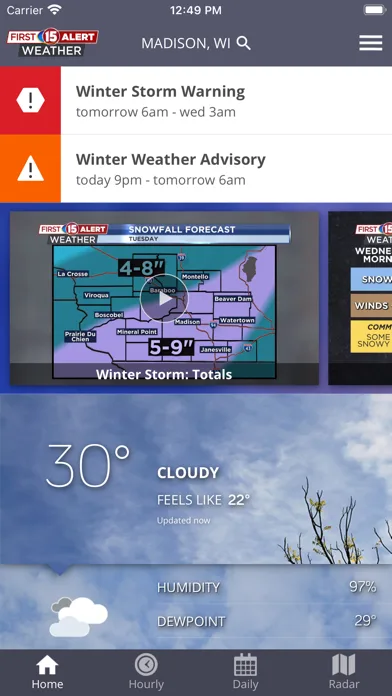 WMTV15 First Alert Weather screenshot 1