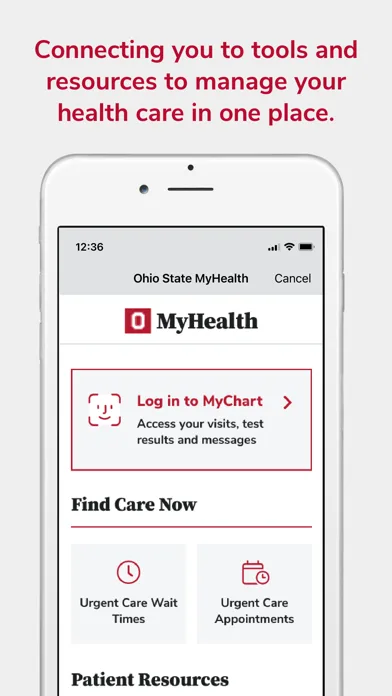 Ohio State MyHealth screenshot 1