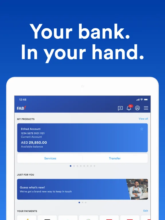 FAB Mobile Banking screenshot 1