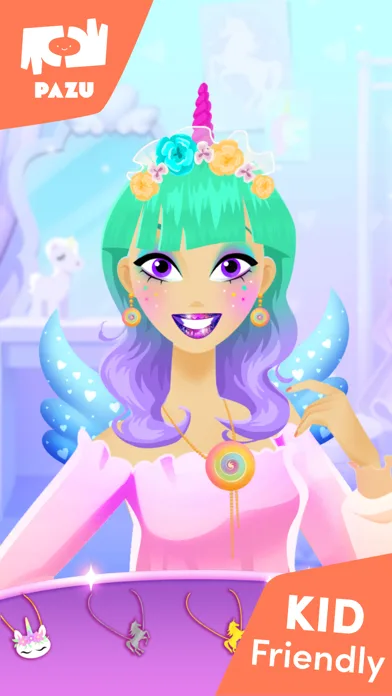 Makeup girls unicorn dress up screenshot 1