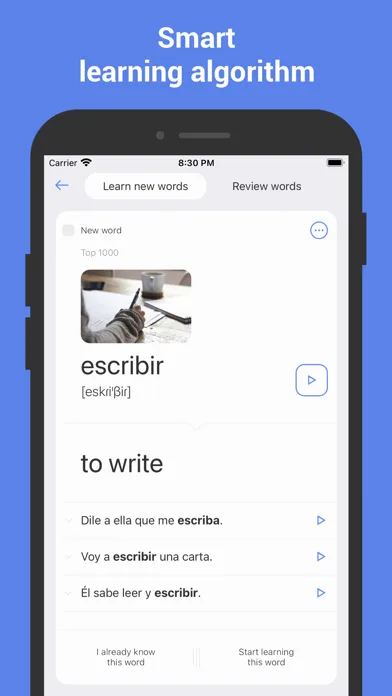 Learn Spanish with flashcards! screenshot 1