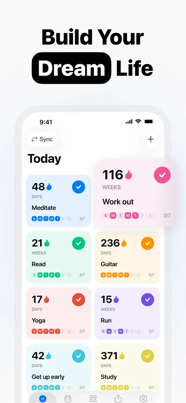Habit Tracker - Evoday screenshot 1