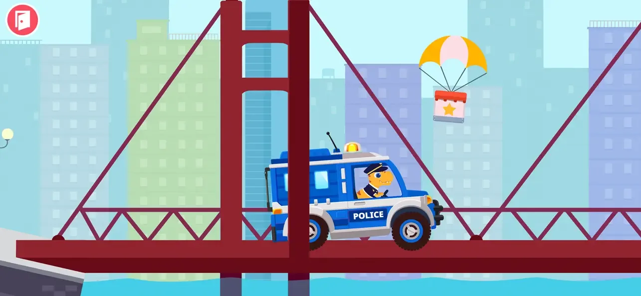 Dinosaur Police Car kids Games screenshot 2
