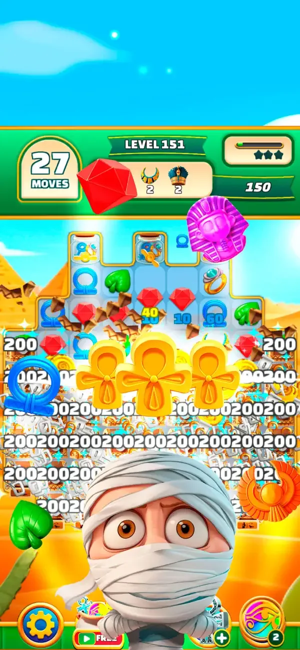 Gods & Gems: Egyptian Match 3 screenshot 1