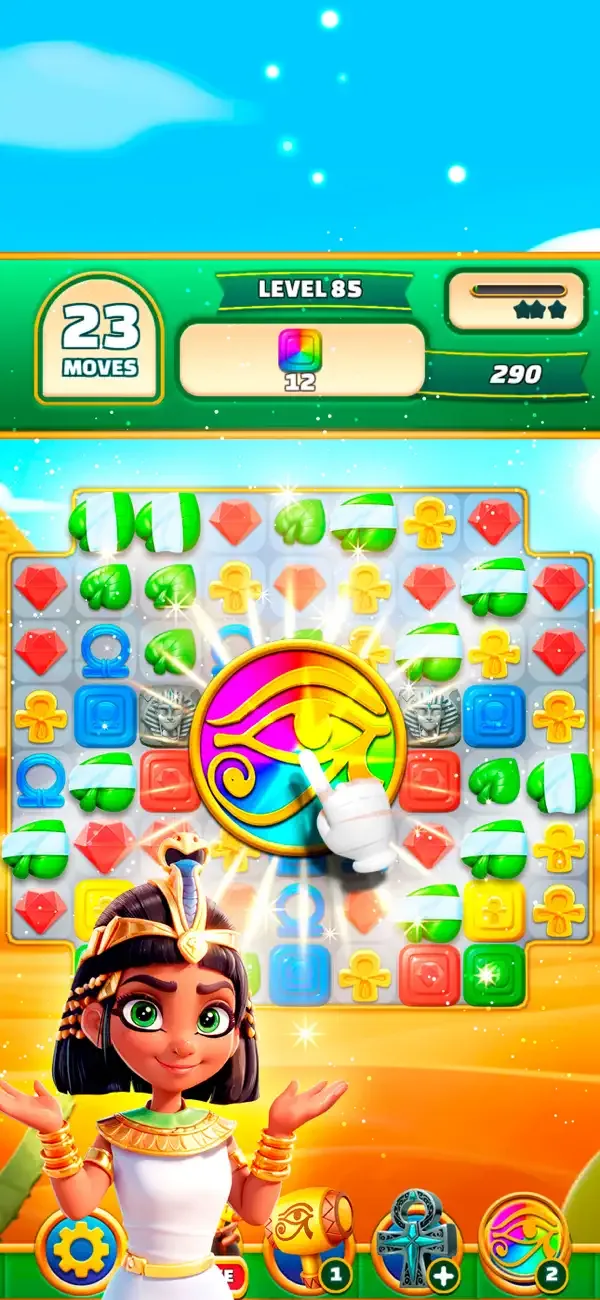 Gods & Gems: Egyptian Match 3 screenshot 2