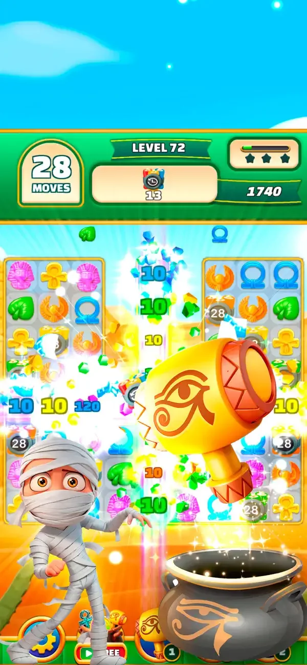 Gods & Gems: Egyptian Match 3 screenshot 3