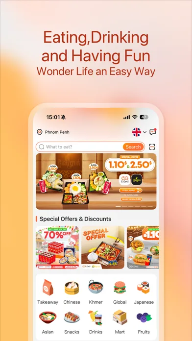 E-GetS : Food & Drink Delivery screenshot 1