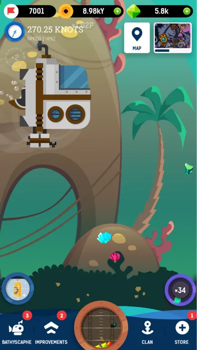 Idle Submarine: Raft to Boat screenshot 1