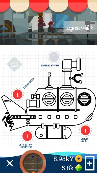 Idle Submarine: Raft to Boat screenshot 2