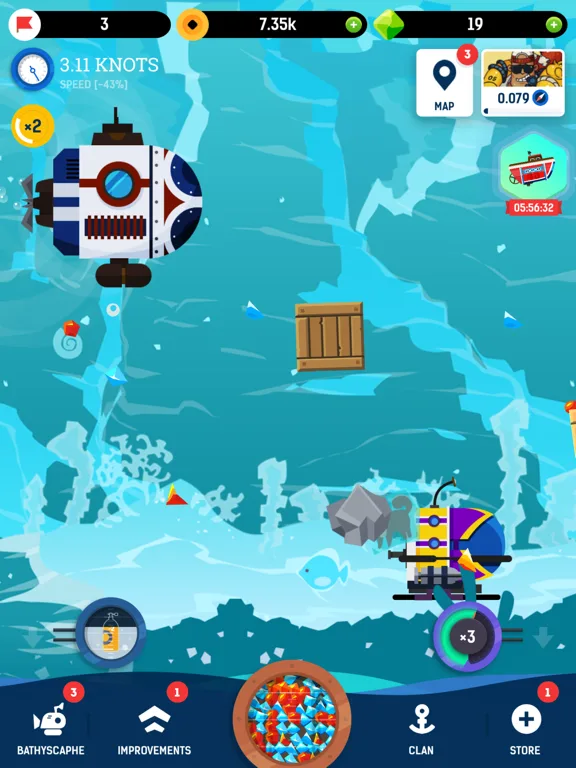 Idle Submarine: Raft to Boat screenshot 5